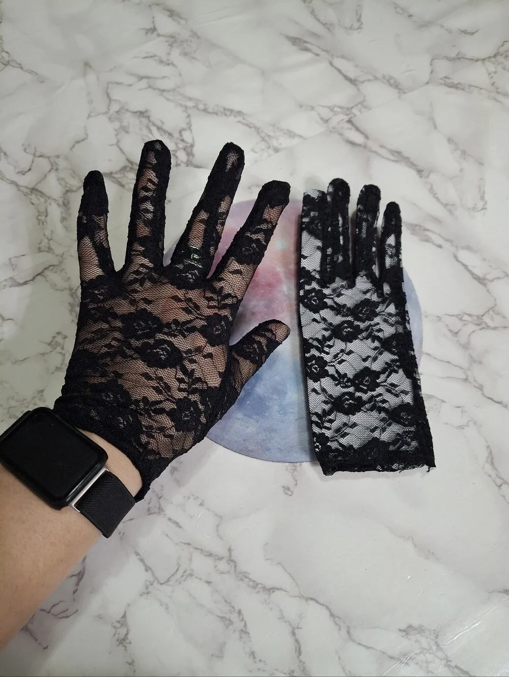 Black Lace Gloves